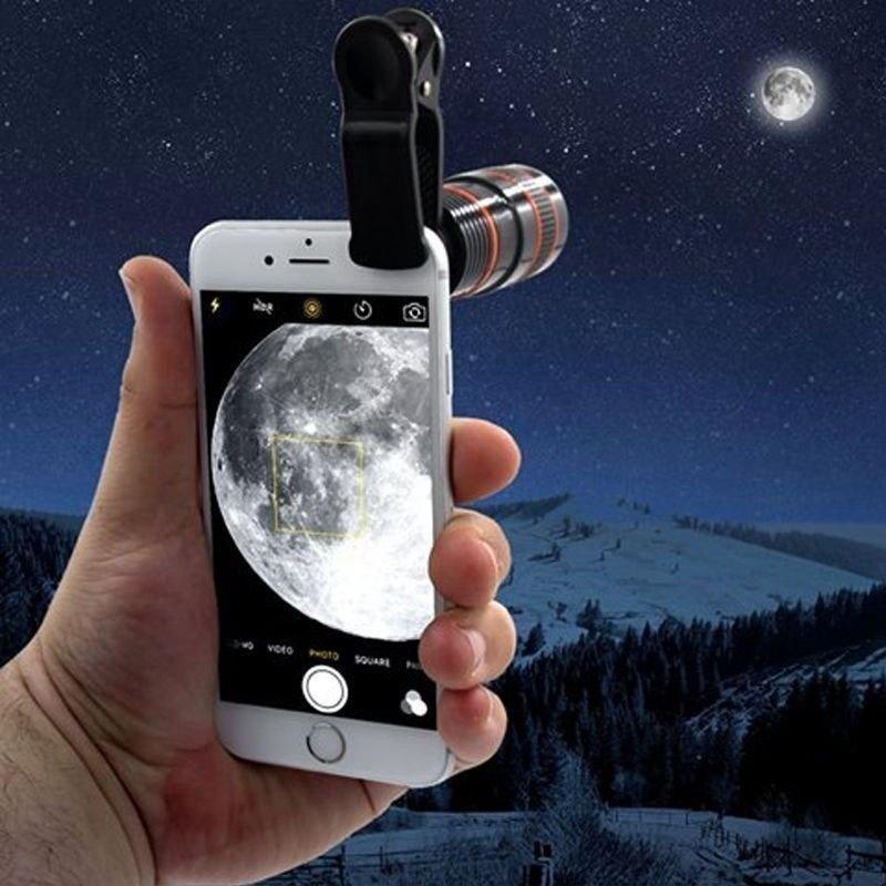미니 망원 전화 렌즈 8X/12X 광학 줌, 여행 시청 게임 사진을 위한 대부분의 휴대 전화에 적합